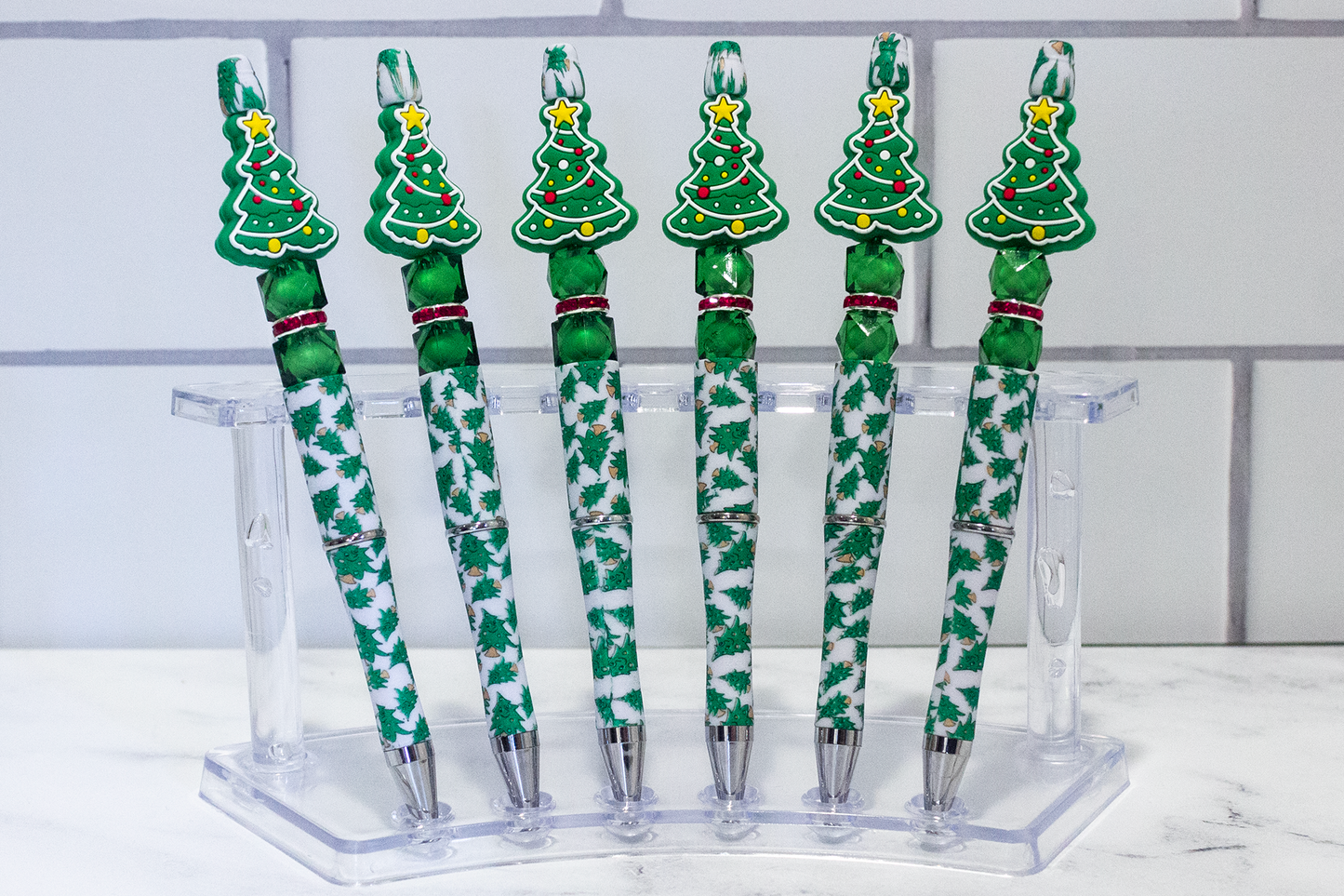 Christmas Tree Beaded Pen