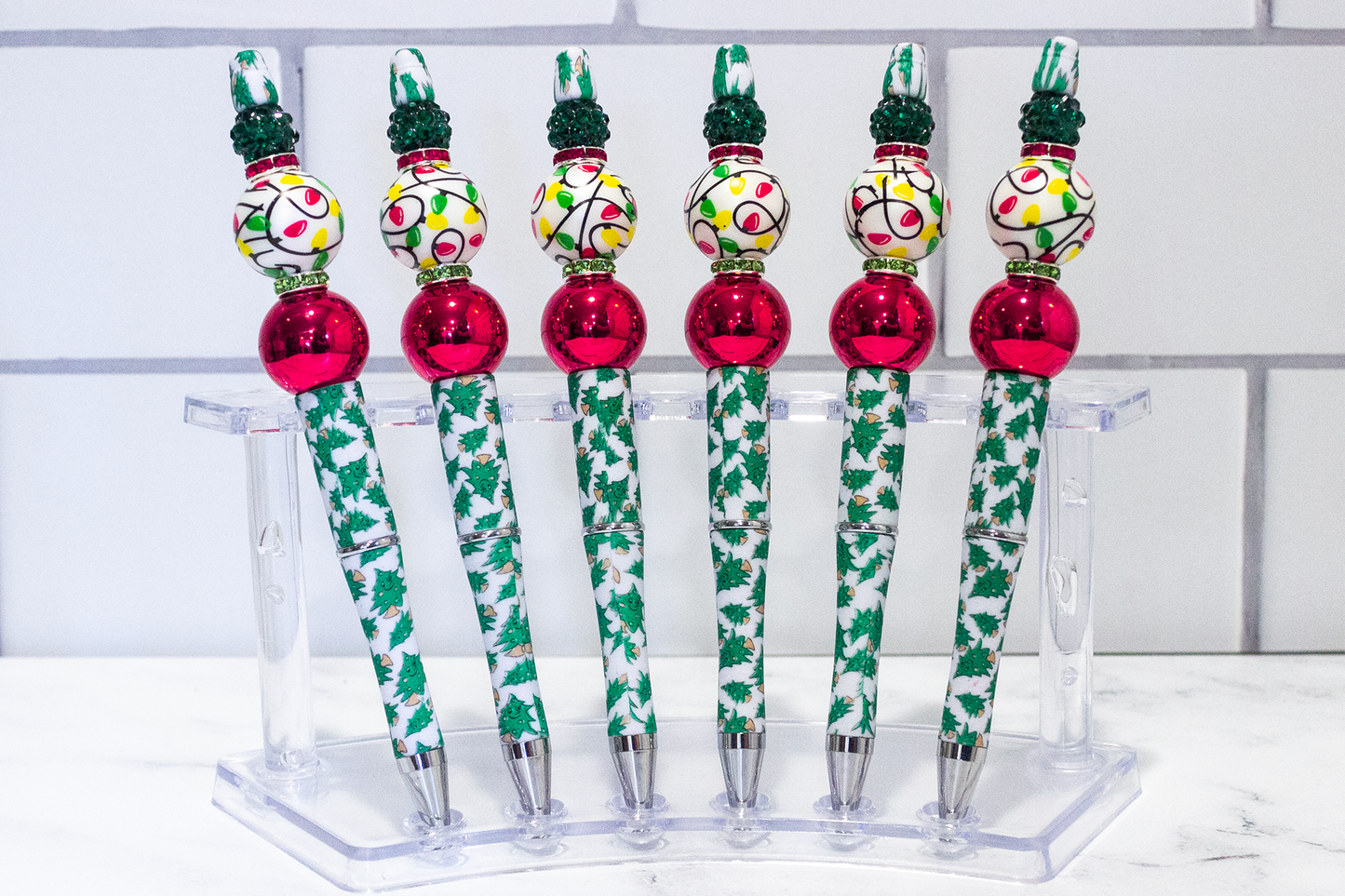 Christmas/Holiday Lights on Christmas Tree Beaded Pen