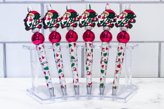 Santa HO HO HO Beaded Pen