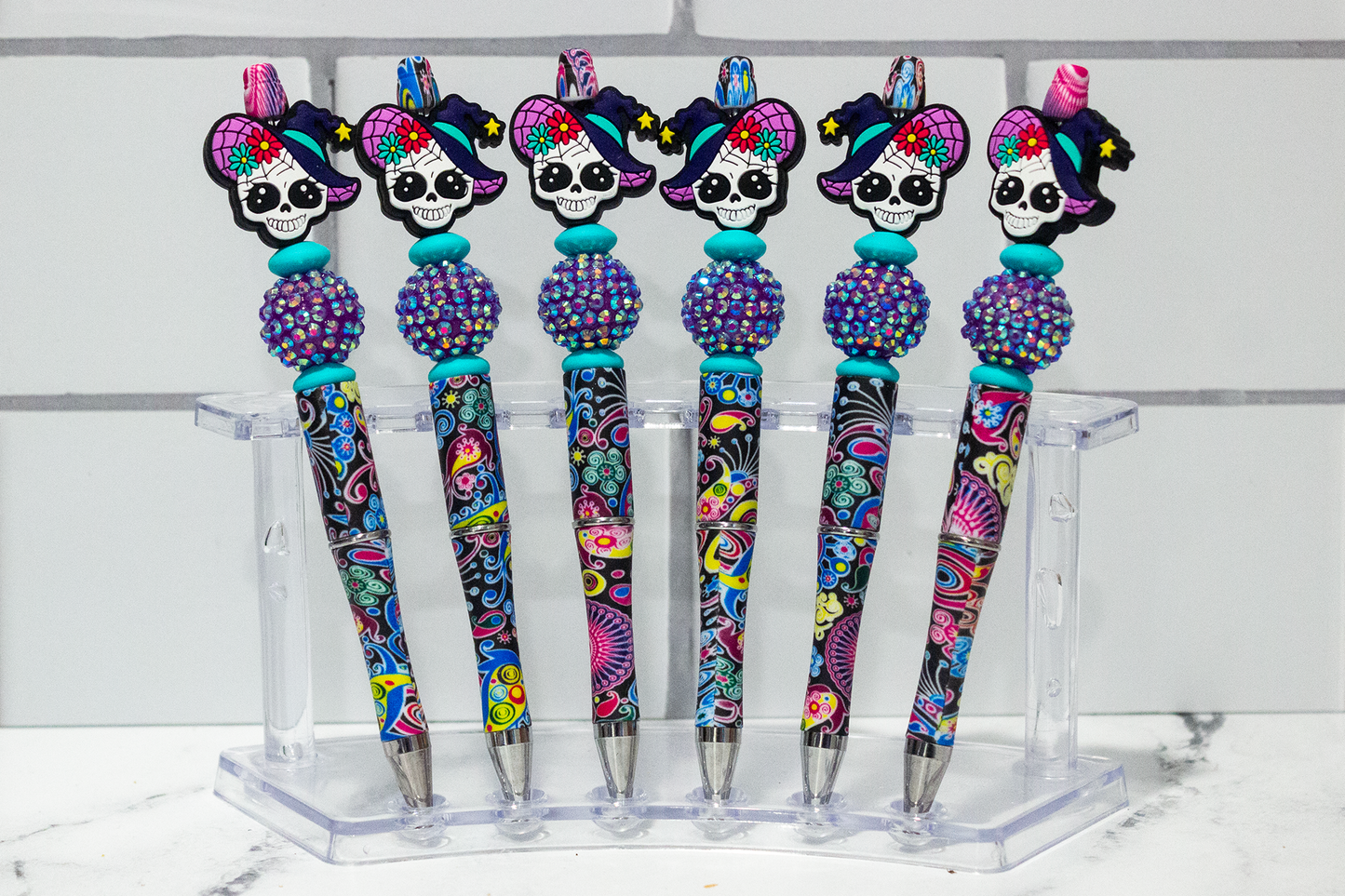 Cute Skull  Beaded Pen