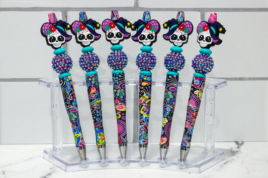 Cute Skull  Beaded Pen