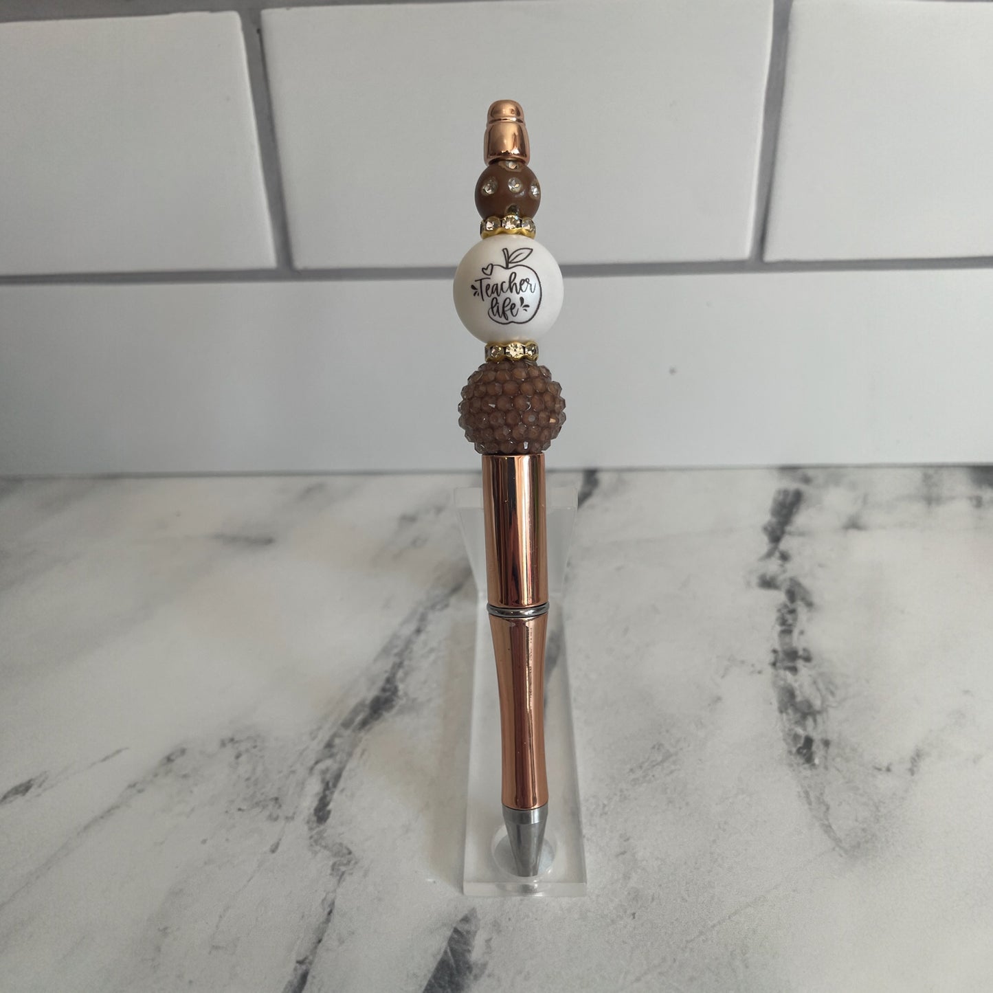 Teacher Life Beaded Pen
