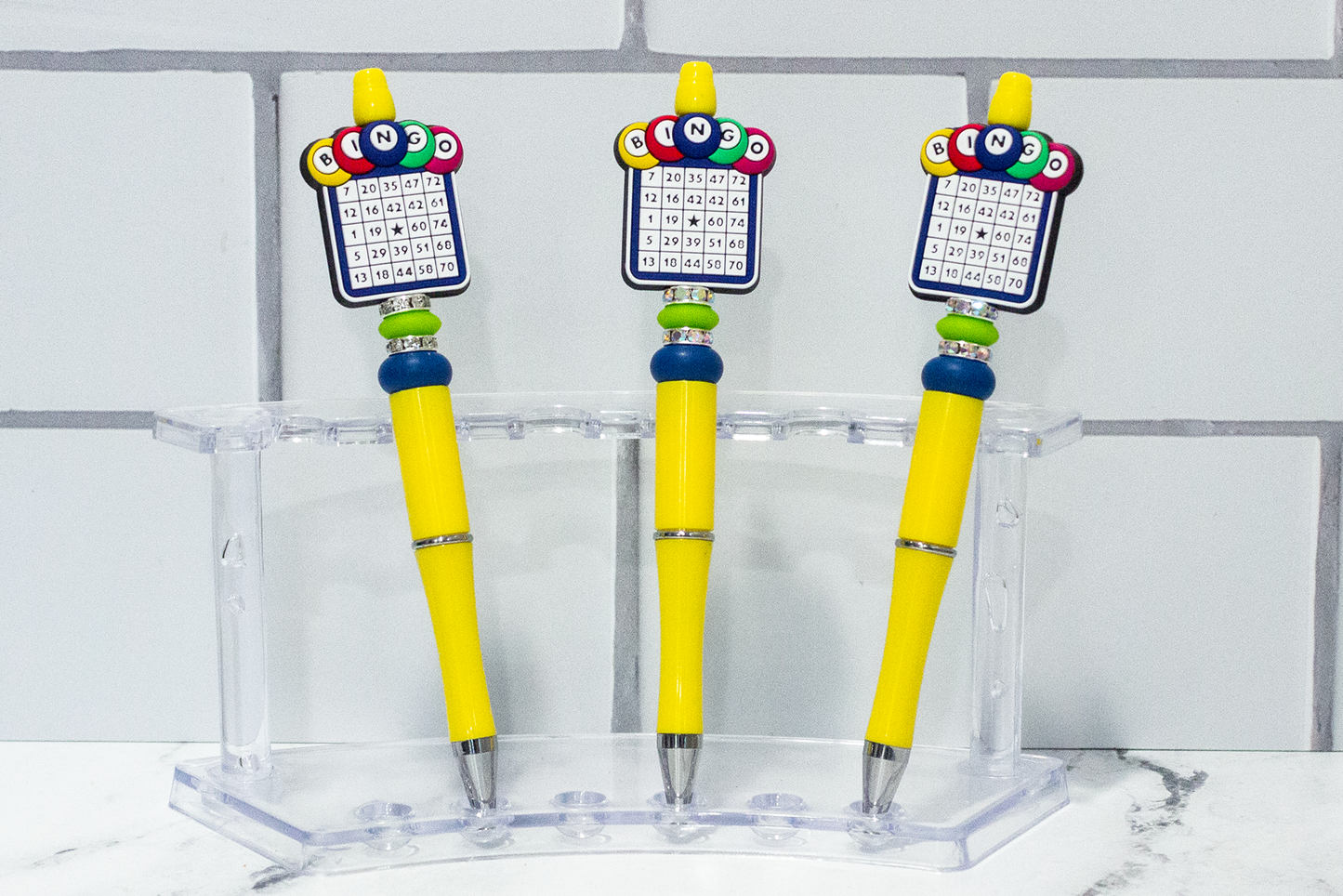 Bingo Yellow Beaded Pen