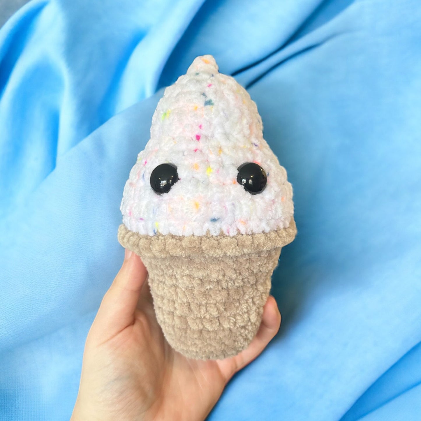 Ice Cream Cone Crochet Plushie