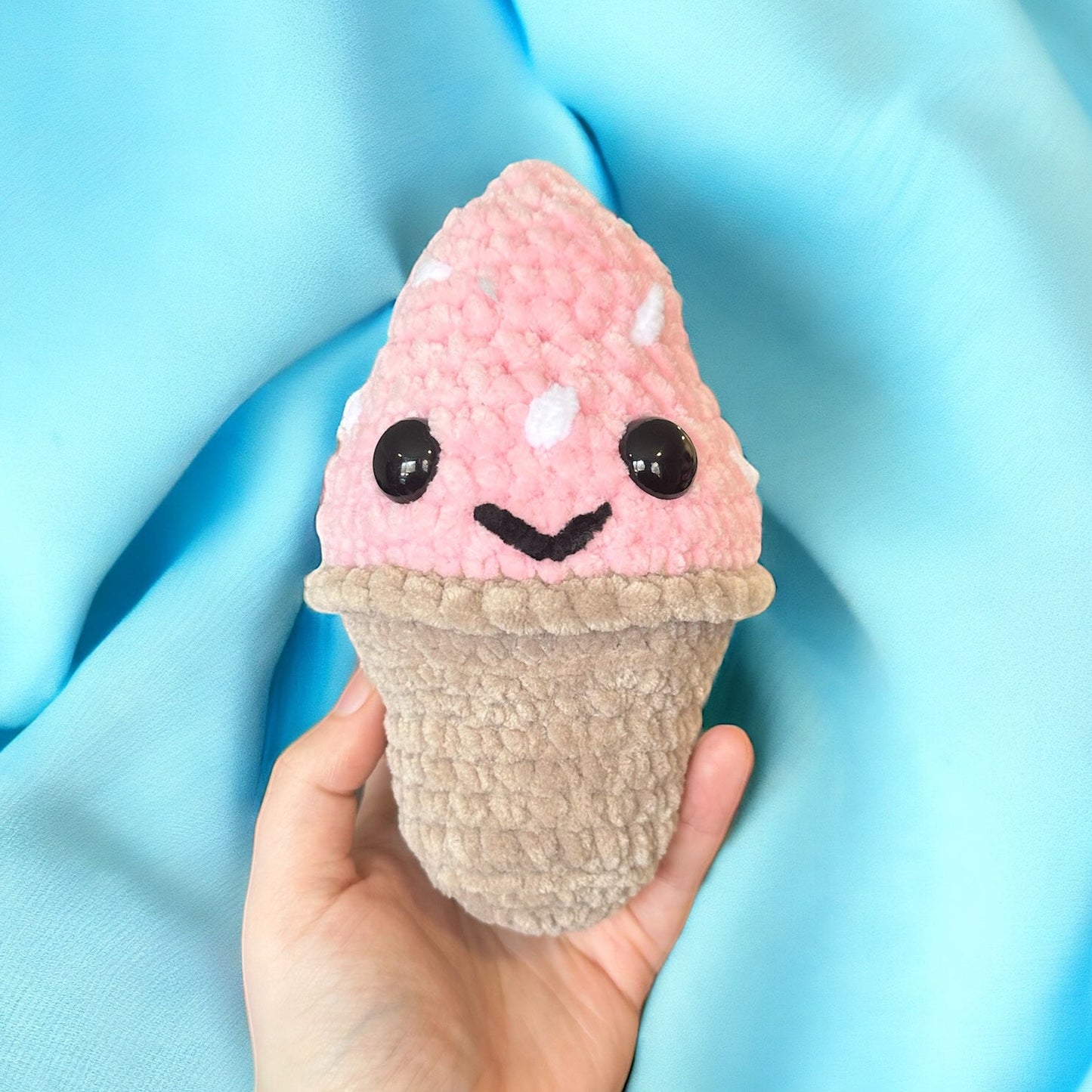 Ice Cream Cone Crochet Plushie