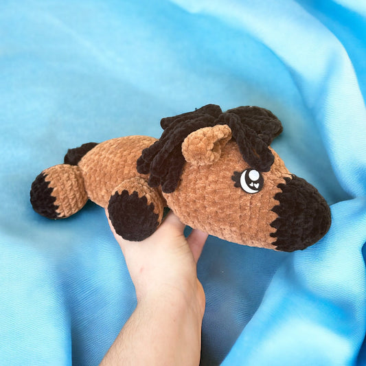 Sleepy Horse Crochet Plushie