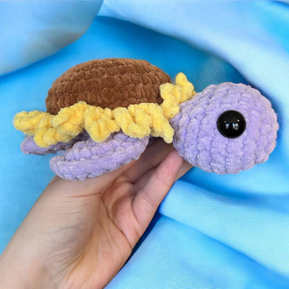 Sunflower Turtle Crochet Plushie