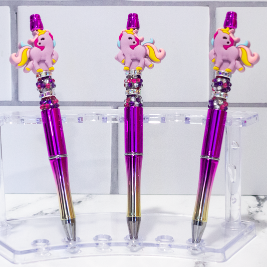 Unicorn Purple Beaded Pen