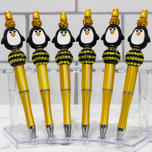 Silicone Penguin Beaded Pen