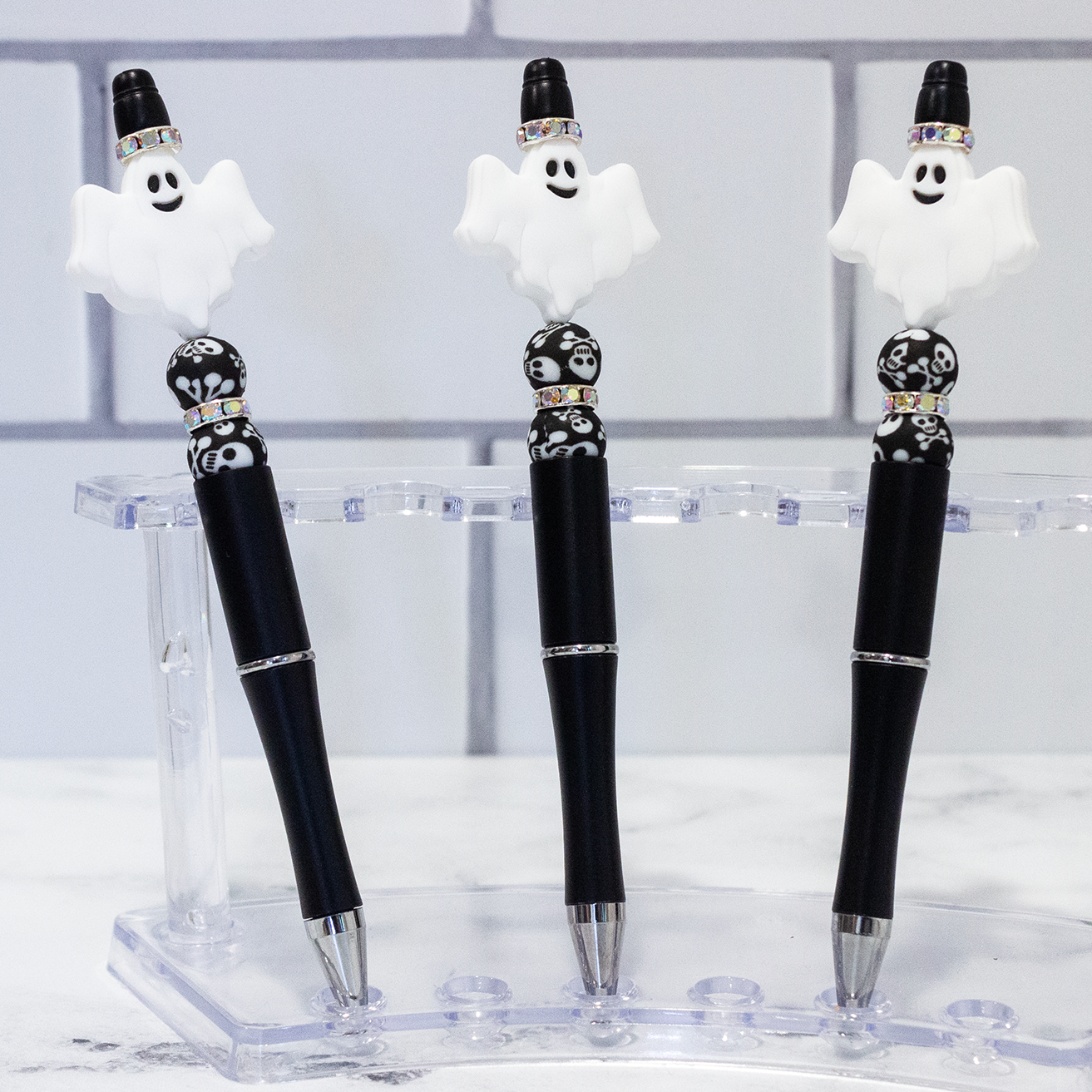 Silicone Ghost Beaded Pen