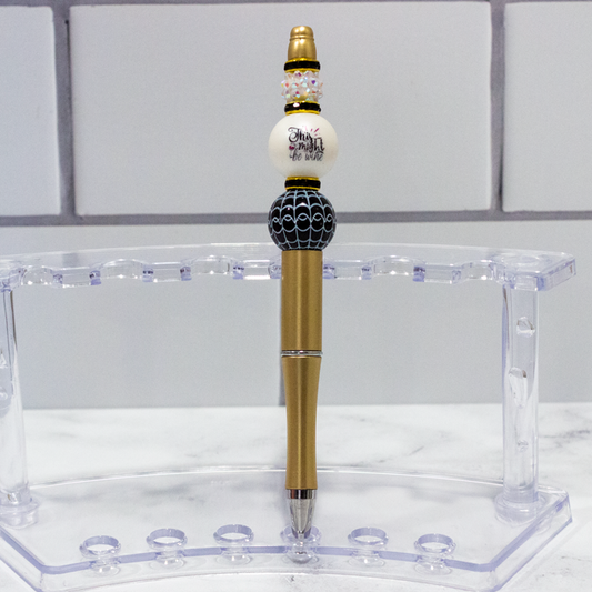 This Might Be Wine Beaded Pen