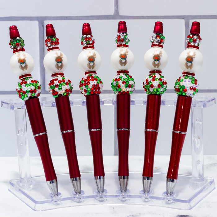 Double Sparkle Rudolph Beaded Pen